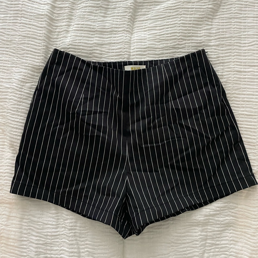 Maeve by Anthropologie Black Striped mini shorts